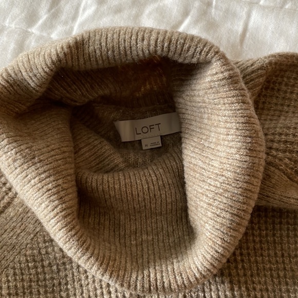LOFT cowl-neck tunic sweater. Size medium. - Picture 2 of 2